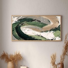 Abstract Green Canvas Print Wall Art for Living Room Bedroom Decoration Frameles picture