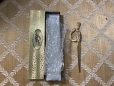 Erté Figural Letter Opener Gold Tone Lady Globe Original Box Never Used picture