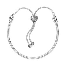 Authentic Pandora Pave Heart Sliding Bracelet picture