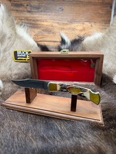 1996 Buck BCC 110DM Knife With Stag Handle & Damascus Blade Mint In Display Case picture