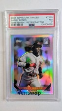 2001 Topps Barry Bonds 1993 Retrofractor Reprint Refractor PSA 7 50 Years SP picture