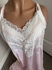 vintage diane von furstenberg Nightgown 100% Nylon size small, soft pink picture