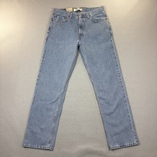 Y2K Levi's 505 Jeans Men 34x32 Blue Denim Straight Leg 100% Cotton DeadStock picture