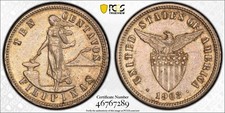 1903 U.S. Philippines Ten Centavos PCGS AU-55 picture