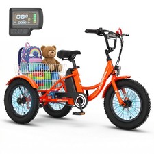 MOONCOOL 24V 16Iin Electric Tricycle for kids,Fat Tire Tricycle Electric Trike picture