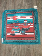 Vintage NOS Southwestern Design Pottery Bandana Poly/cotton Made USA Rn# 20767 picture