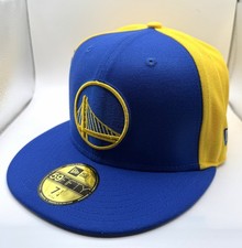 Golden State Warriors New Era 59FIFTY Game Day Fitted Hat 7 1/4 Blue Yellow picture
