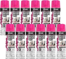 12PK Seymour 20-659 Hot Pink Fluorescent Marking Paint 17oz picture