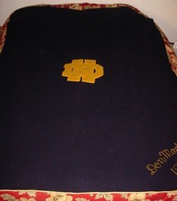 SWEET VINTAGE 1957 DON MACHENBERG NOTRE DAME CHENILLE WOOL BLANKET - 78