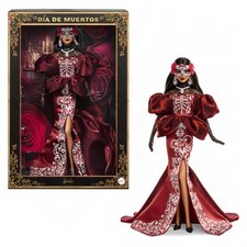 Barbie 2026 Día De Muertos Doll in Satin Mermaid Dress Removable Calavera Mask picture