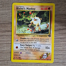 The Pokémon Company Blaine's Mankey 63/132 Gym Challenge Regular 1st Edition picture