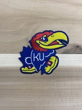 KANSAS UNIVERSITY KU JAYHAWKS 3.5” LOGO IRON ON PATCH picture
