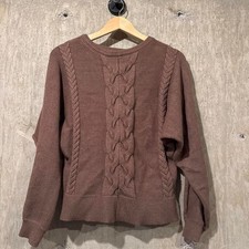 Philosophy - Brown cable knit sweater with braided detailing picture