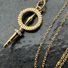 Monica Rich Kosann True North Compass Diamond Pendant 18k Yellow Gold 16