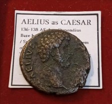 AELIUS as Caesar 136-138 AD. Rome Æ As Dupondius Spes picture