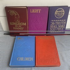 JF Rutherford 5 Lot Watchtower Bible Tract Books 1st Ed 1936-44 Jehovah Witness picture