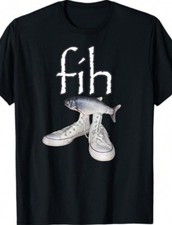 Fih Shoes Fish Funny Misspelled Fish Meme Fih Calling Humor T-Shirt picture