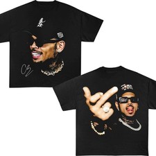 The Face Of Breezy Chris Brown 2 Sided T-shirt picture