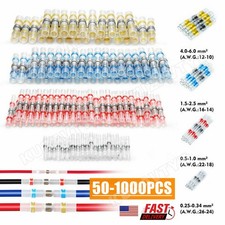 50-1000x Solder Seal Sleeve Waterproof Terminal Heat Shrink Butt Wire Connectors picture