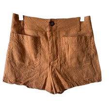 Maeve Anthropologie The Colette Camel Brown Women's Chino Shorts Size 25 picture