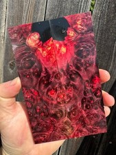 Stabilized Dyed Buckeye Burl Hybrid Resin - Knife Scales picture