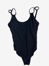 Seafolly Womens Black One-Piece Swimsuit Size 10 Adjustable Straps $118 picture