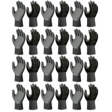 ATLAS FIT 370 SHOWA BLACK X-LARGE NITRILE GARDENING WORK GLOVES, 12-PAIRS picture