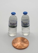 Miniature  TWO BOTTLES OF WATER #215 LQQK 1 & 1/4 INCH picture