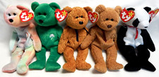 Erin Peace Fuzz Curly Fortune VTG Retired Ty Beanie Babies Mint Tags LOT OF 5  picture