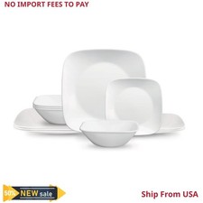 Corelle®- Classic, Pure White Square 12-Piece Dinnerware Set New picture