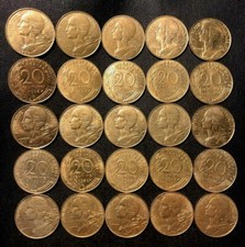 OLD France Coin Lot - 25 Coins - 10 or 20 Centimes - Your Choice -  picture