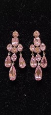 NEW LIMITED JTV Charles Winston Pink Sapphire CZ Bella Luce 925 Silver Earrings picture
