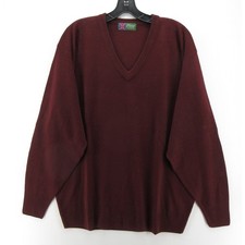 VINTAGE Tina Sweater Men XL Red Burgundy Cashmere Pullover Crewneck Scotland picture
