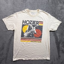 Hozier Official Band Tee Shirt Unreal Unearth Tour 2025 Adult L Beige Short Slv picture