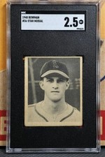 STAN MUSIAL 1948 Bowman Baseball #36 RC ROOKIE SGC 2.5 ST LOUIS CARDINALS HOF picture