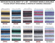 Authentic Mexican Falsa Yoga Blanket Hand Woven 72in x 48in -  MESSAGE FOR MODEL picture