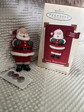New in Box 2002 Hallmark Keepsake Ornament Tickle, Tickle Santa -  picture