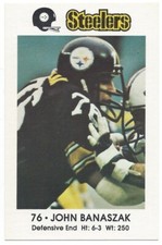 1981 Pittsburgh Steelers Police John Banaszak RC #76 Kiwanis Club Coca-Cola picture