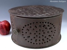 Unique American  Punched Tin Warmer 19th cent picture