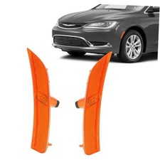 JOLONG Front Side Marker Bumper Reflector Lights for Chrysler 200 c 2015-2018 picture