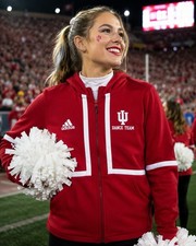 RARE Adidas Indiana University IU Dance Team Jacket Womens Medium NCAA Uniform picture