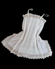 Antique 1920s Silk Chemise, Vintage 20s Silk and Lace Step In, S/M picture