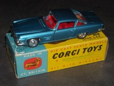 Corgi 241 Blue Ghia L.6.4 Car Chrysler Engine Suitcase Original Box 1963 picture