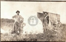 Southern Picking Cotton Farming Farmers c1910's RPPC Photo Postcard COPY picture