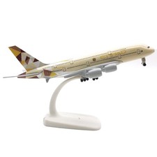 20cm Diecast Alloy 1/300 Scale Etihad Airlines A380 Finished Model Gift picture