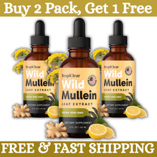 RespiClear Wild Mullein Leaf Extract Liquid Drops Vegan Non-GMO Lemon 2+1FREE picture