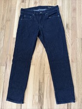 BONOBOS Travel Jeans 32 x 30 Slim Fit Dark Navy Wash Zip Fly Mens Denim picture