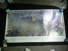 VTG Monet's Years At Giverny 1978 Metropolitan Museum Exhibit Poster Print 49x29 picture