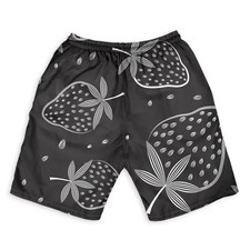 Men's Strawberry Berry Pattern Hawaiian Beach Shorts picture