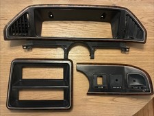 1987-1991 Ford F-Truck F150 Bronco Dash Gauge Cluster Bezel Trim Woodgrain OEM picture